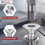 Kozelo 10Pcs #10-24x1-1/2 Flat Head Socket Cap Screw Countersunk Bolt