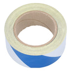 Reflective Safety Warning Tape Blue White 5cm X 30m Hazard Marking Tape