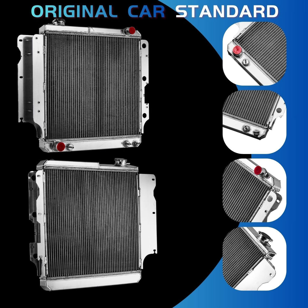 3 Row Core Aluminum Radiator for 1987-2006 Jeep Wrangler TJ YJ 2.4L/ 2.5L/ 4.0L/ 4.2L L4/ L6 All Aluminum Radiators Radiador para Jeep 1988 1989 1990 1991 1992 1993 1994 1995 1996 1997 1998