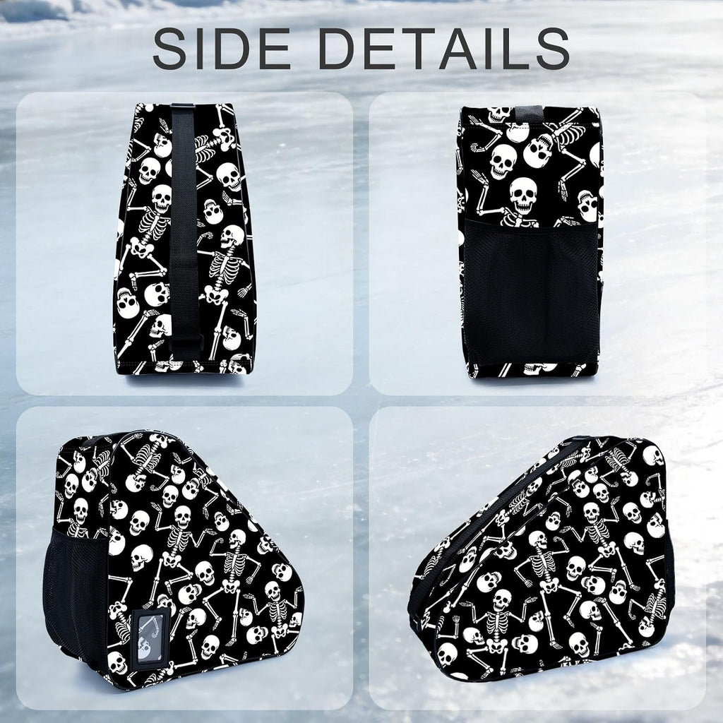 Camo Print Skate Bag For Ice Roller Inline Skates With Adjustable Shoulder Strap Fit Women Men Adults