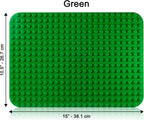 Green Building Block Base Plate, 15 x 10.5 Inch, Compatible w/Large Blocks