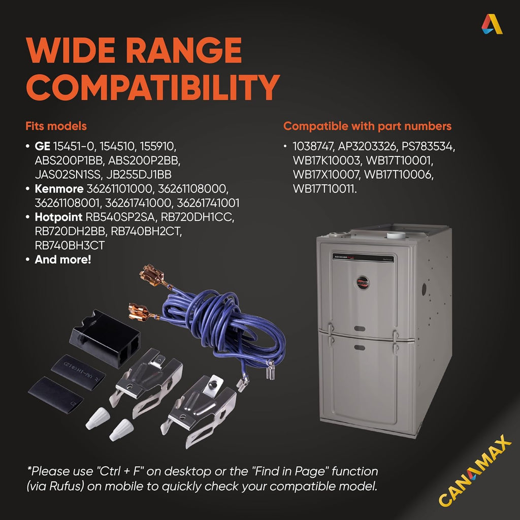 Canamax WB17T10006 Terminal Block Kit for GE Kenmore Hotpoint, 4-Pack