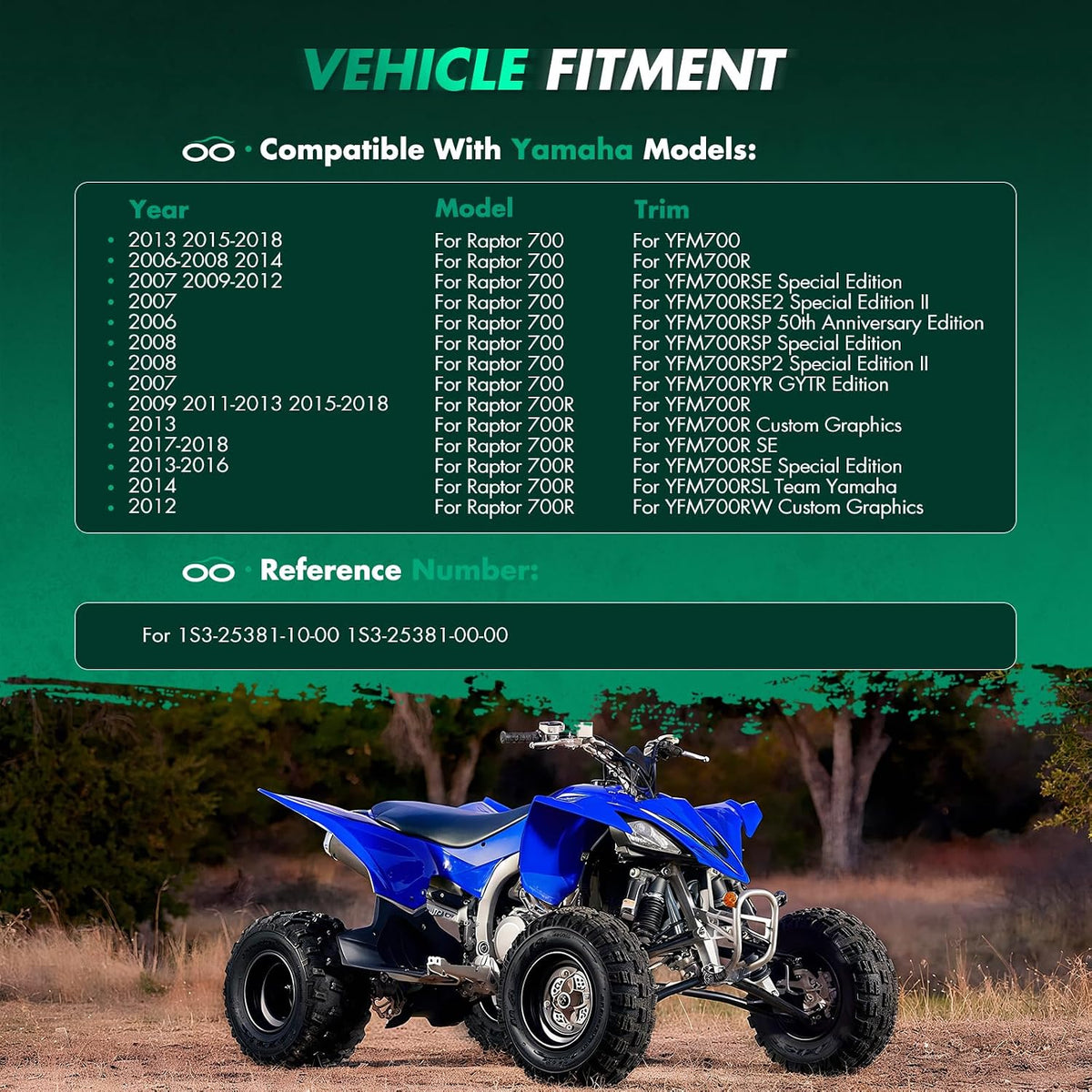 SCITOO Rear Wheel Axle for Yamaha Raptor 700 700R 2006-2018
