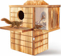 2in1 Squirrel House Wooden Feeder Multi Platform,1 Floor, 2 Exit