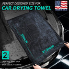 2-Pack 1300GSM Microfiber Car Drying Towel, Ultra-Large & Lint-Free