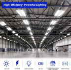 hykolity 2FT LED Linear High Bay Shop Lights with PIR Sensor Base