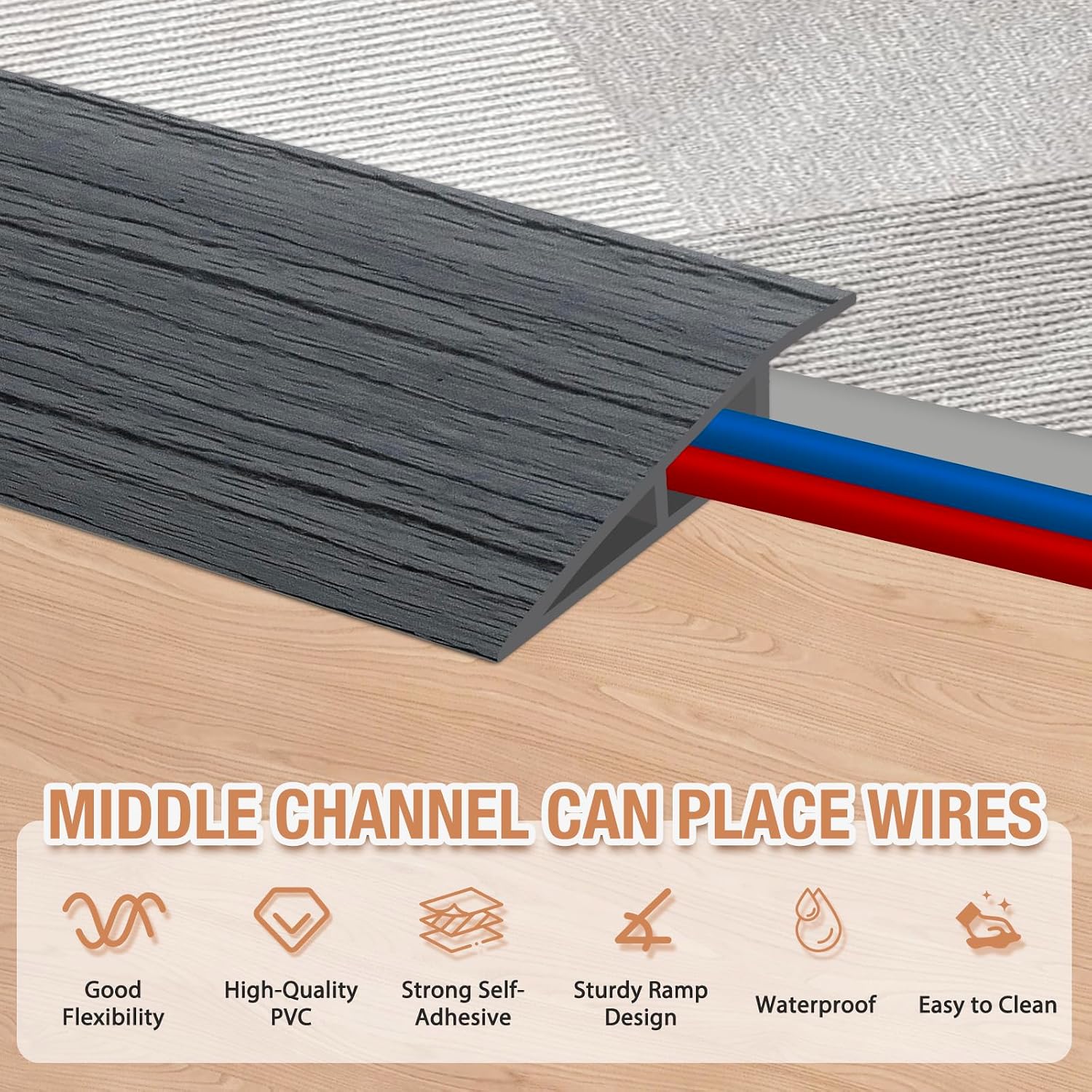 Floor Transition Strip Self Adhesive Vinyl Door Threshold Strip