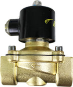 HFS(R) Electric Solenoid Valve Copper Normally Closed for Water Air Gas (12V DC 1IN NPT)
