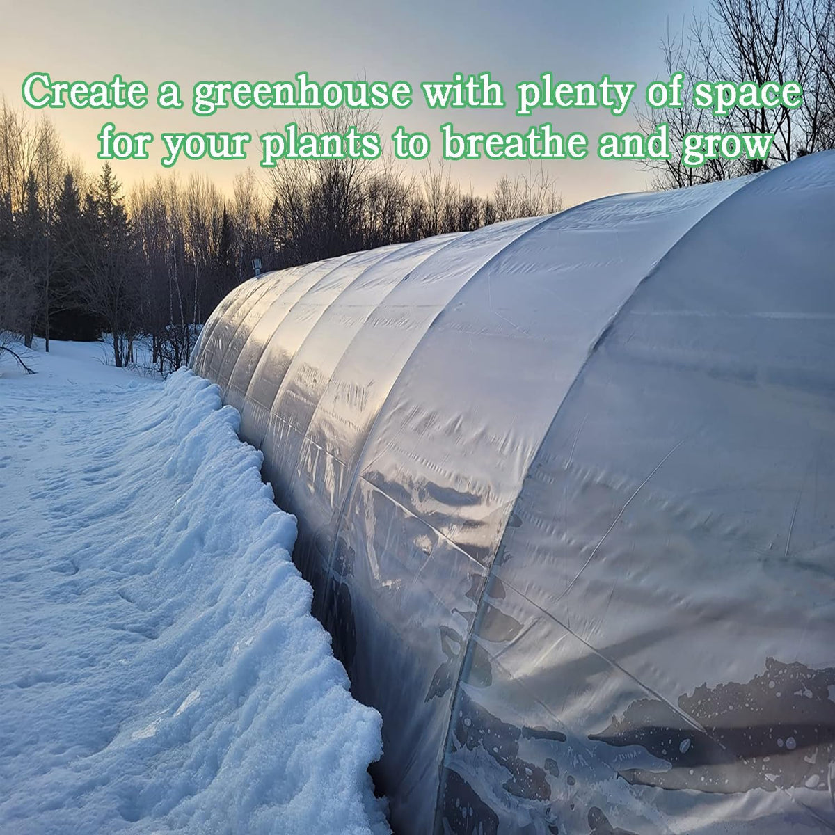 12x26FT Greenhouse Plastic Sheeting, 6 Mil Clear Poly Film Cover