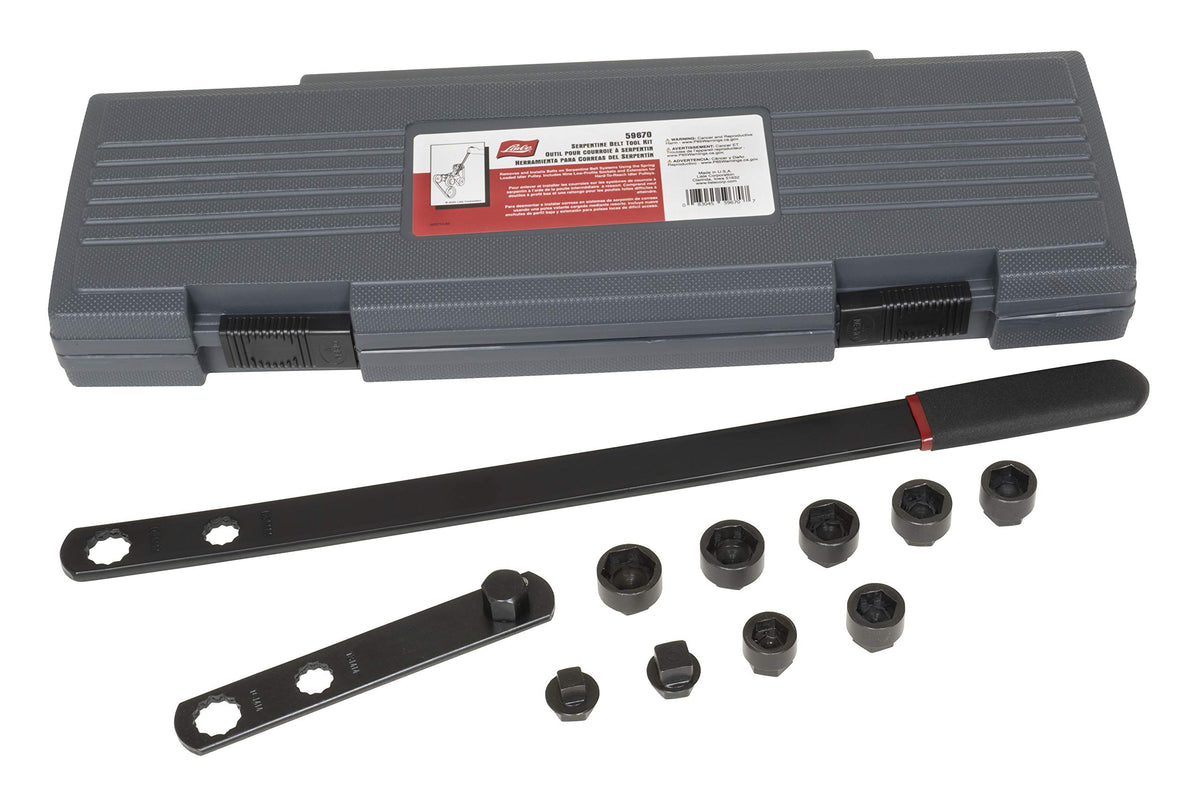 Lisle 59670 Serpentine Belt Kit, 11 pc.