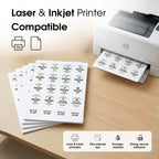 2" Sticker Labels for Laser & Inkjet, Spartan Industrial Template C004