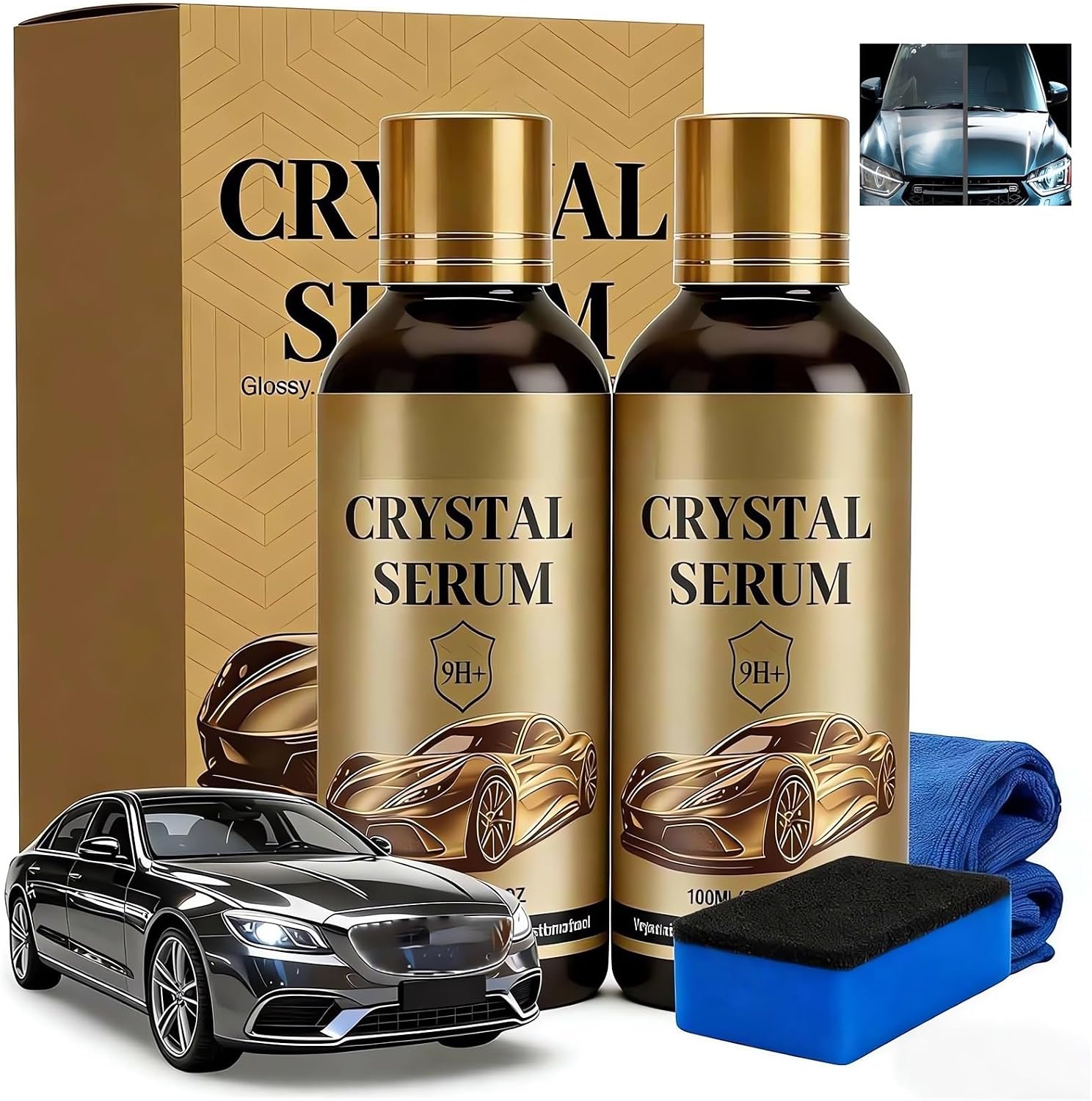 Ptz Crystal Serum Graphene 9h Ceramic Coating for Cars Interior Exterior Headlights Glass Nano Quick Cristal Serum