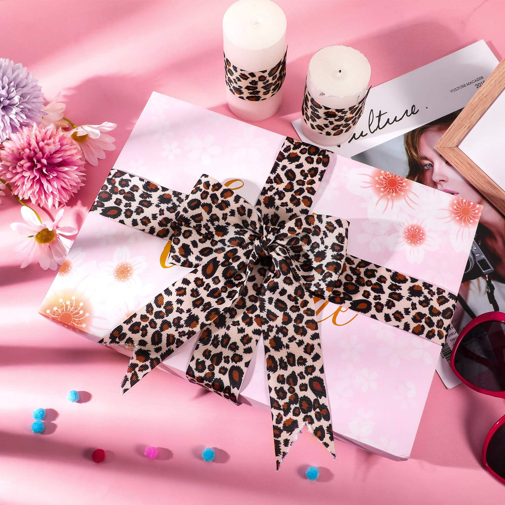 1 Pcs Leopard Print Ribbon Christmas Craft