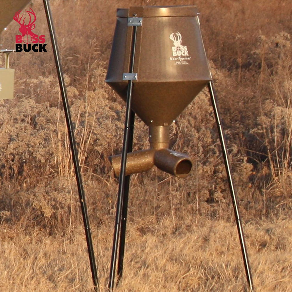 Gravity Deer Feeder for Game & Hunting, 200 lb Corn Capacity