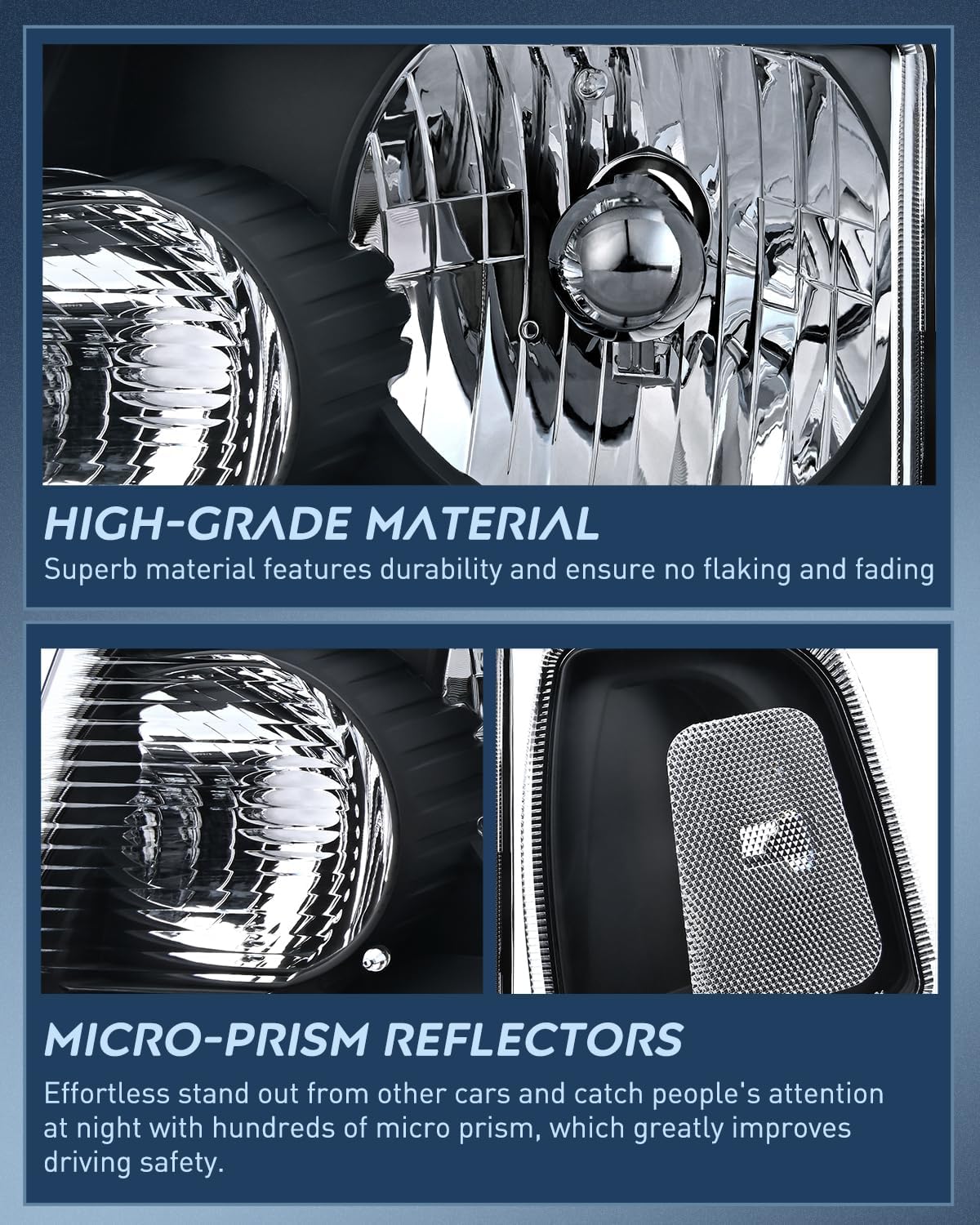 Nilight Headlight Assembly for 2001-2011 Ford Ranger