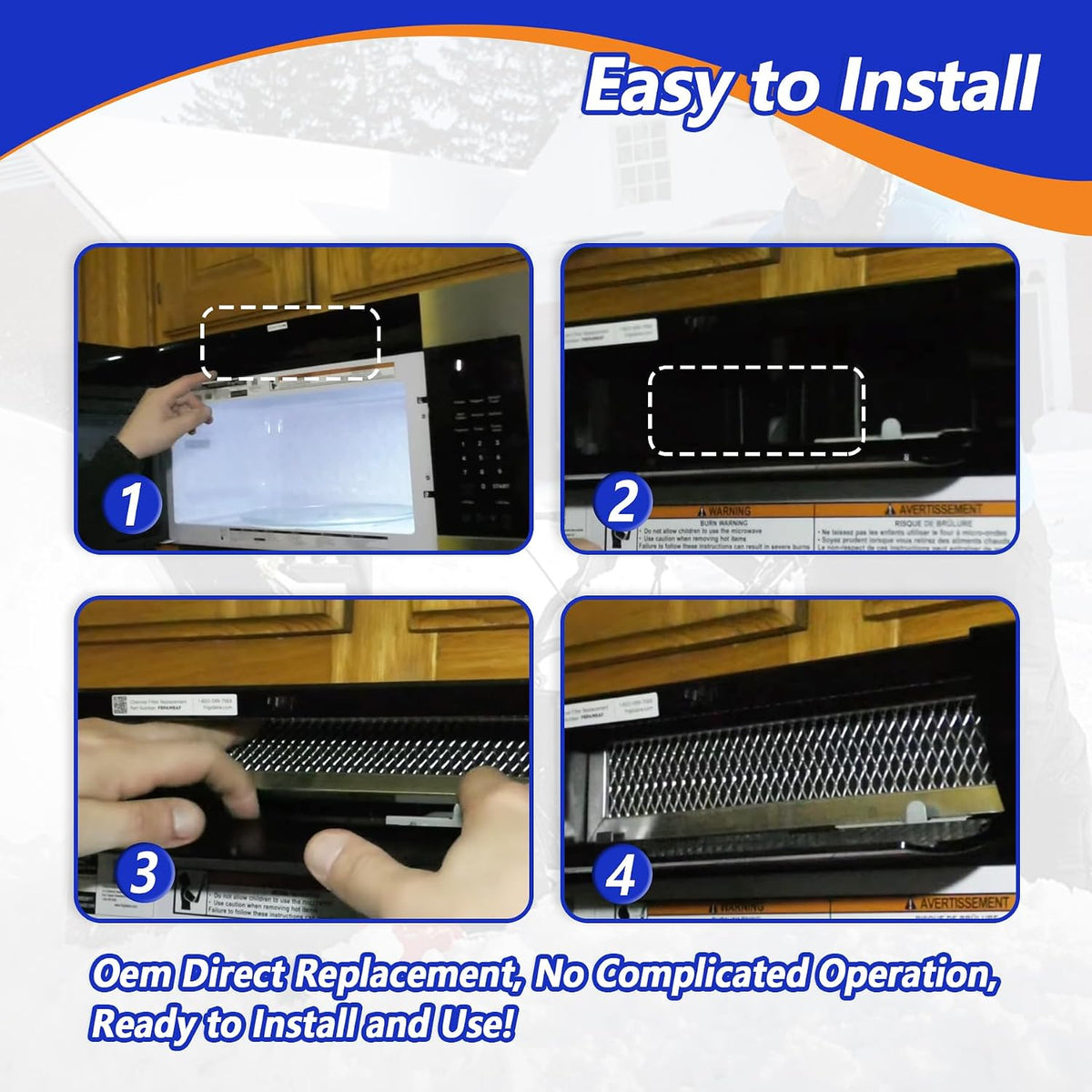 Quality Microwave Filter Fit for Frigidaire FGMV17WNVFA