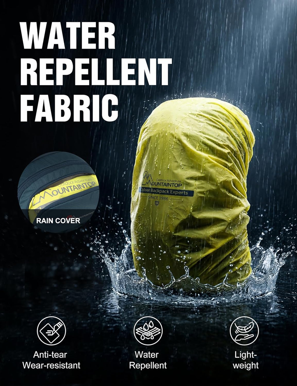 Hiking Backpack,20L/25L/40L Lightweight Travel Backpack with Rain Cover for Outdoor Backpacking, Camping