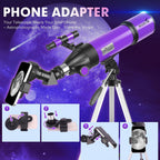 Telescope for Adults & Kids, 80mm Aperture 600mm Refractor | Portable Telescopes