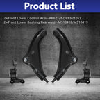 HAWK BROTHER Control Arm, Lower Bushings Front Suspension Kit Compatible With 2007-2014 MINI COOPER