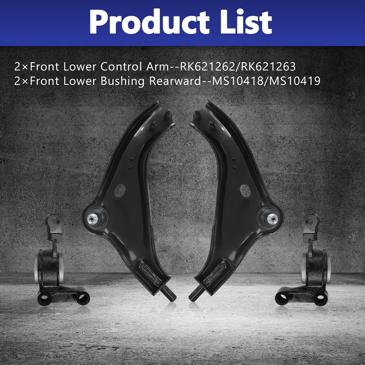 HAWK BROTHER Control Arm, Lower Bushings Front Suspension Kit Compatible With 2007-2014 MINI COOPER