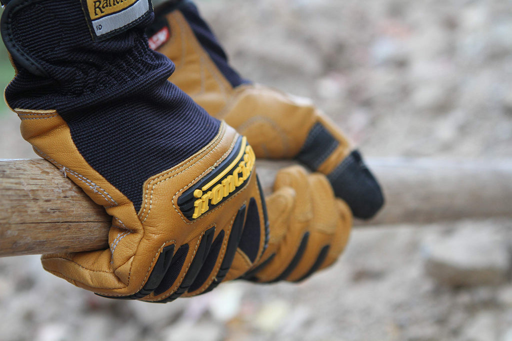 Ranchworx Work Gloves RWG2, Premier Leather Work Glove, Performance Fit, Durable, Machine Washable, (1 Pair)