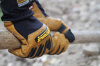 Ranchworx Work Gloves RWG2, Premier Leather Work Glove, Performance Fit, Durable, Machine Washable, (1 Pair)