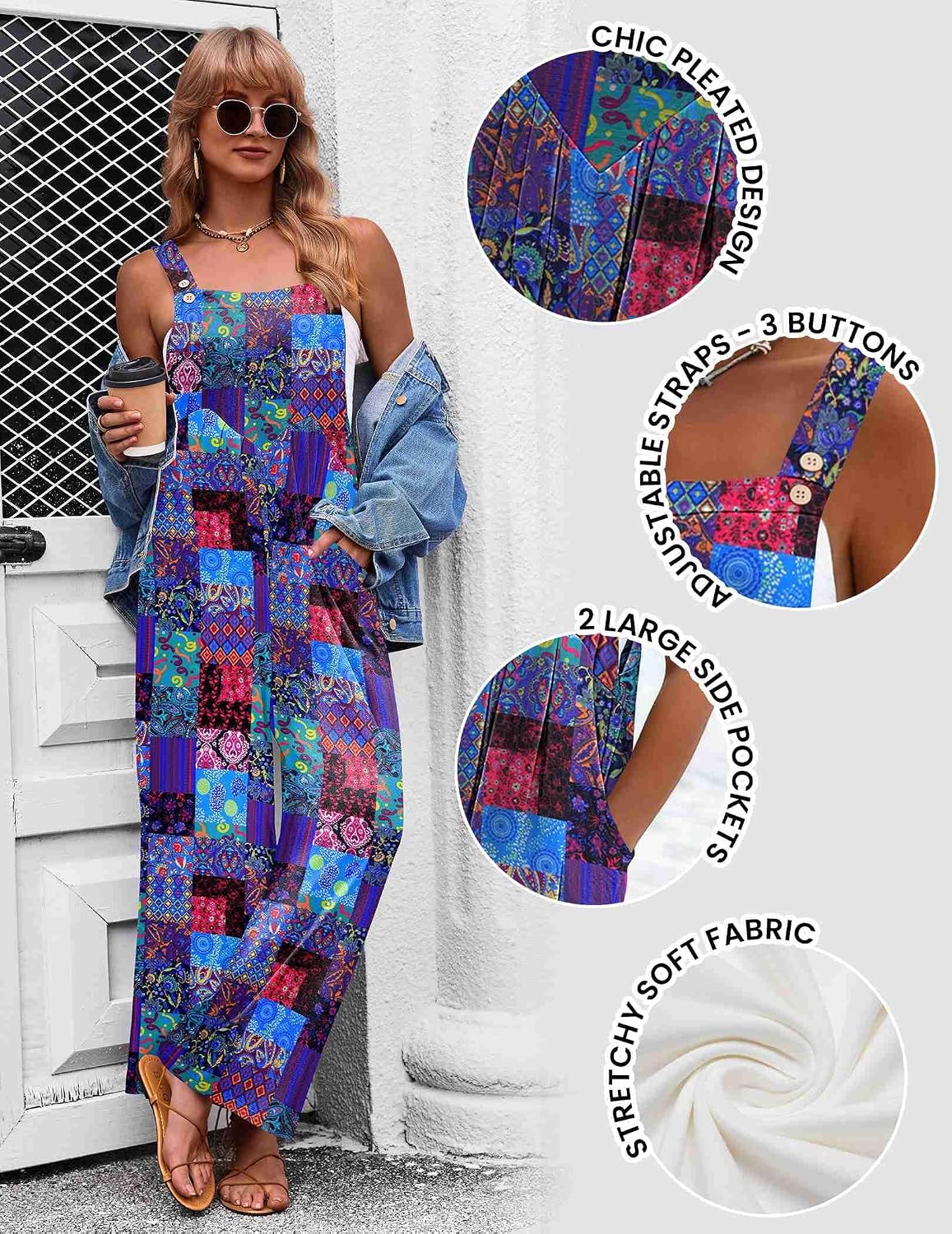 Women's Overalls Boho Summer Jumpsuits Cute Casual Outfits Rompers