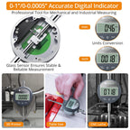 Neoteck 1"/25.4mm Digital Indicator Set with 90lbs(40kg) Magnetic Base