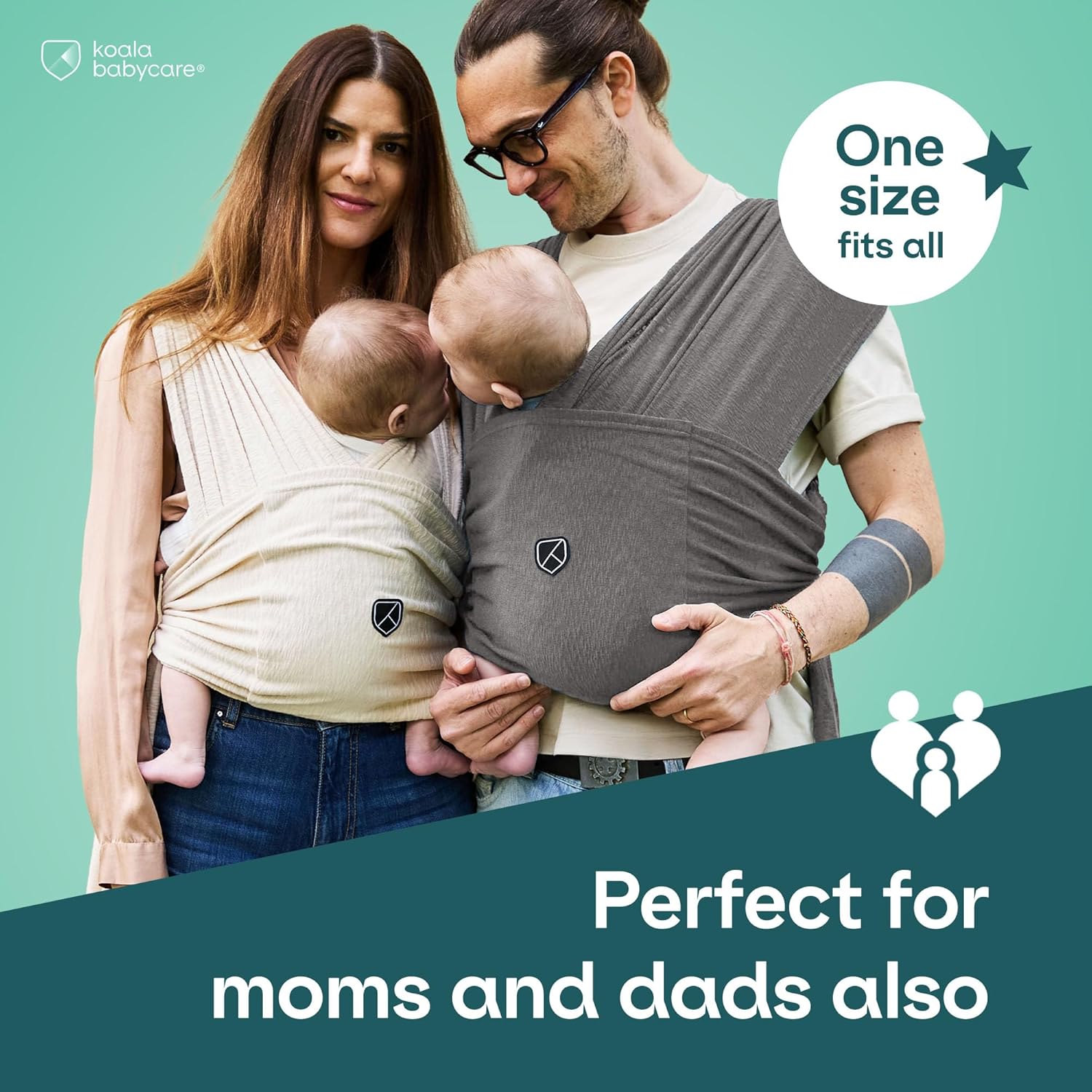 Baby Carrier Wrap, Easy to Wear As a T-Shirt - Original Baby Carrier Newborn to Toddler - Sling One Size Fits All