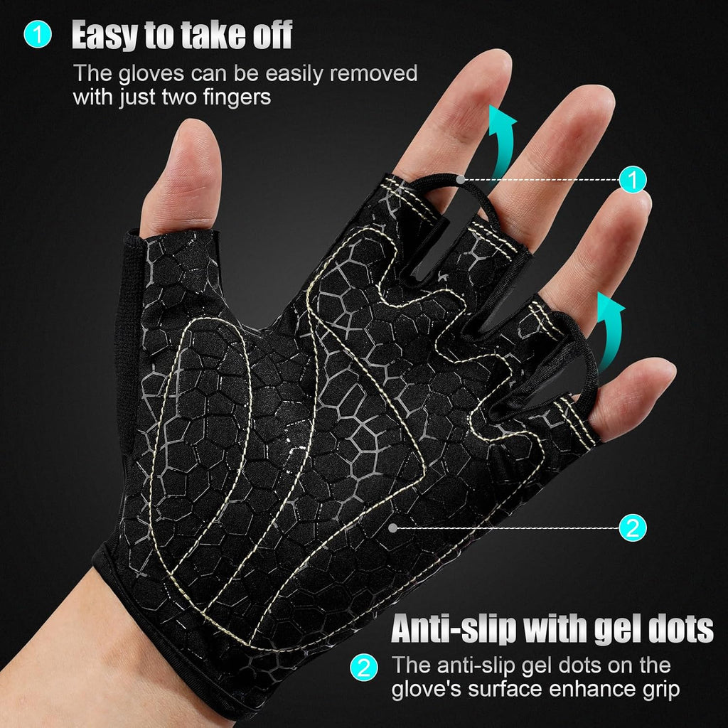 Cycling Gloves Bike Gloves for Men/Women Half Finger Biking Gloves Exercise Workout Gloves Suitable for Outdoor