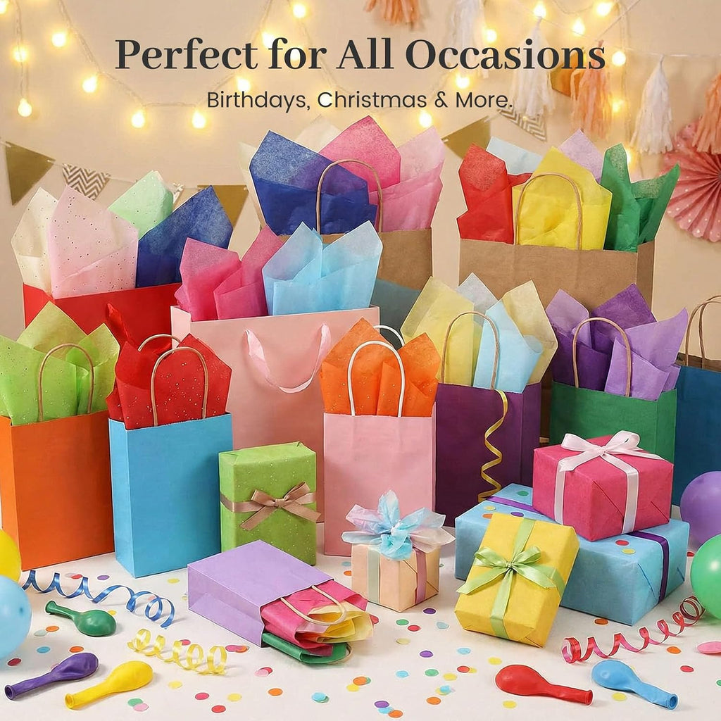 Tissue Paper 150 Sheets, 14 X 20 inch 30 Colors for Gift Bags