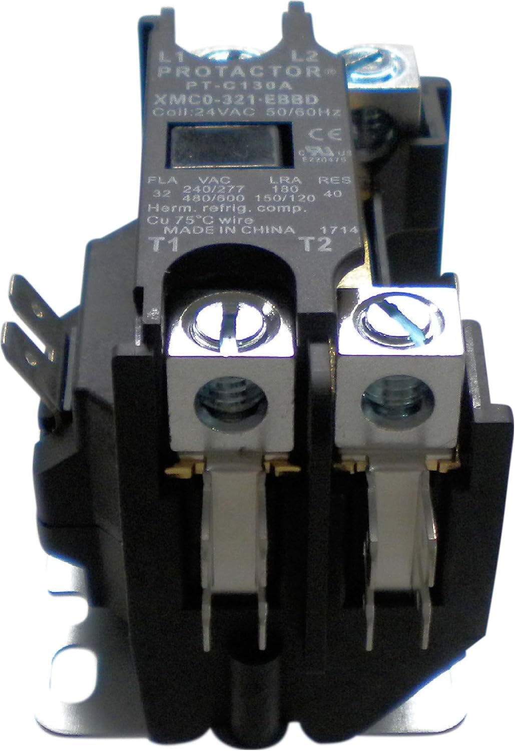 1 Pole 32 AMP Heavy Duty Enclosed AC Contactor | Replaces Virtually All Residential 1 Pole Models Rated at 32 Amps or