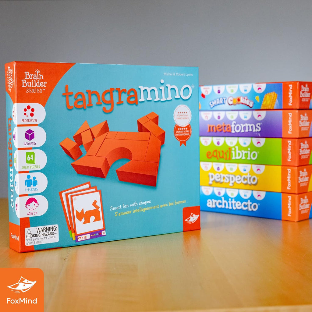 Games: Tangramino Spatial Logic and Visualization Game, Smart Fun with Shapes, 64 Smart Puzzles to Work Through, 6