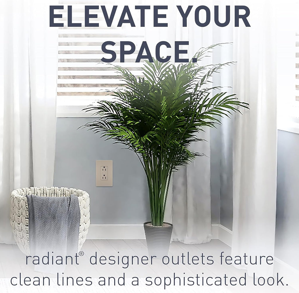 Legrand Radiant 15 Amp Tamper Resistant Decorator Outlet Nickel 1 Pack