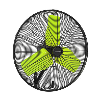 24 Inch Outdoor Waterproof Wall Mount Fan, 9500 CFM Heavy Duty Oscillating Commercial Metal Fan with Totally Enclosed