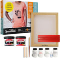 Intermediate Screen Printing Kit - Make Your Own Custom T-Shirt Prints - 2 Fabric Inks, Silk Screen Frame, Drawing
