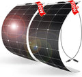 200W Flexible Solar Panels, 2-Pack, 18V, ETFE, for 12V Systems | Two 100W semi-flexible monocrystalline panels with