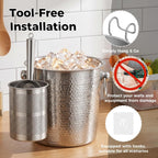 Stainless Steel Ice Scoop with Holder for Freezer, Ice Machine