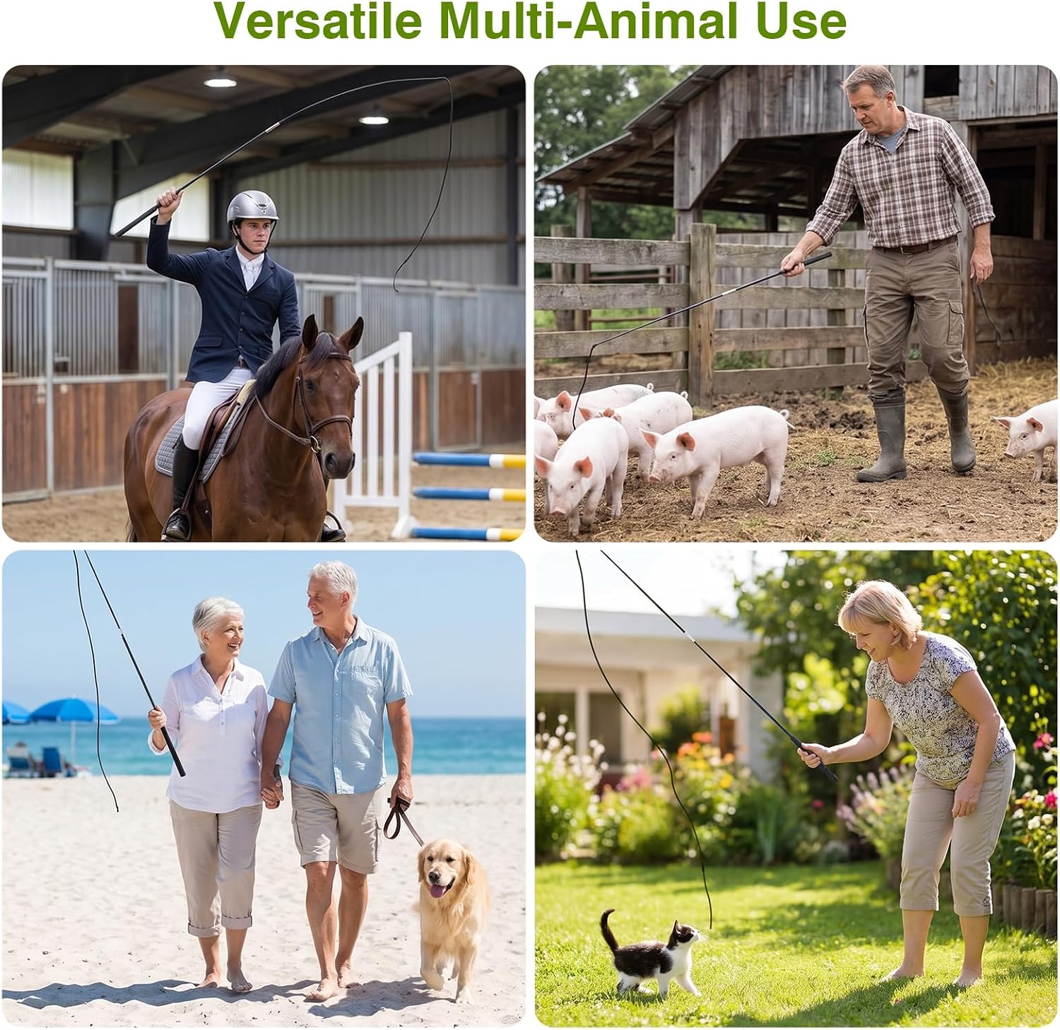 Detachable Horse Equestrian Lunge Whip Stick for Training