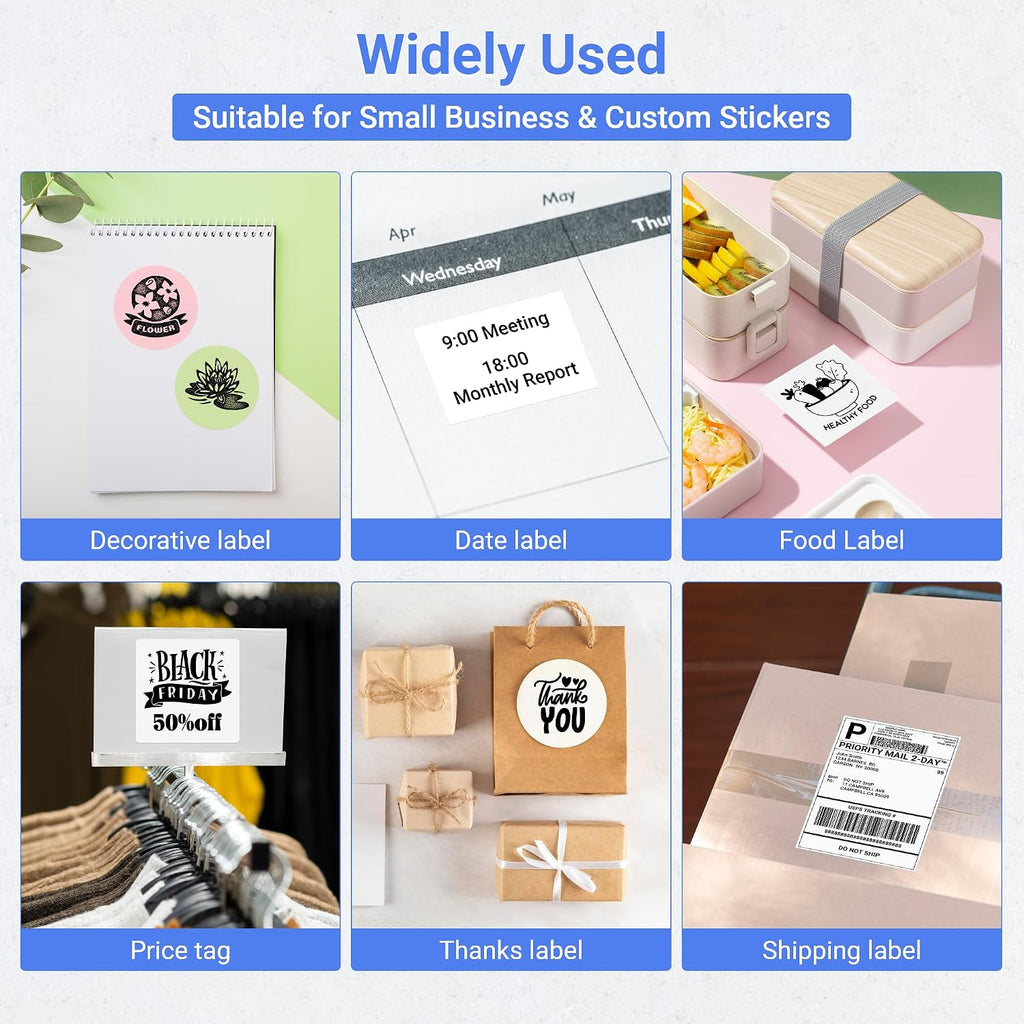 4x6 Shipping Label Printer - Desktop Thermal Barcode Printer | WINDOWS & MacOS Compatible, Label Printer for Small