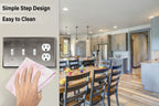 Henne Bery Soft Modern Decorative Wall Plate Switch Plate Outlet Cover (Triple Toggle/Single Duplex, Heirloom Silver)