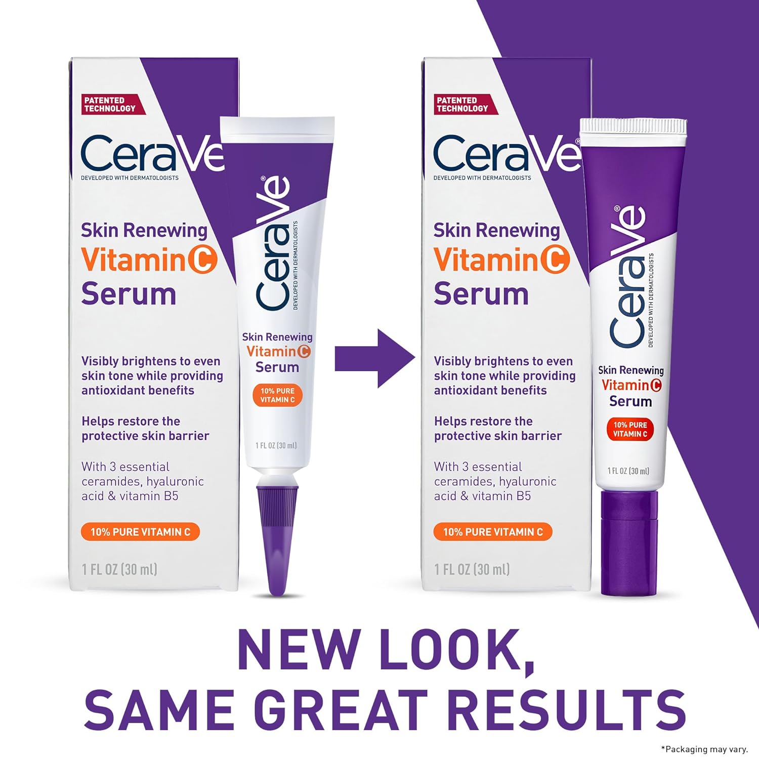 Vitamin C Serum for Face with 10% Pure Vitamin C, Hyaluronic Acid & 3 Essential Ceramides, Skin Brightening