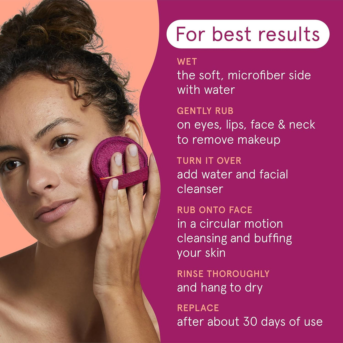 Exfoliating Dual-Texture Facial Pads - Makeup Remover - 9 Count