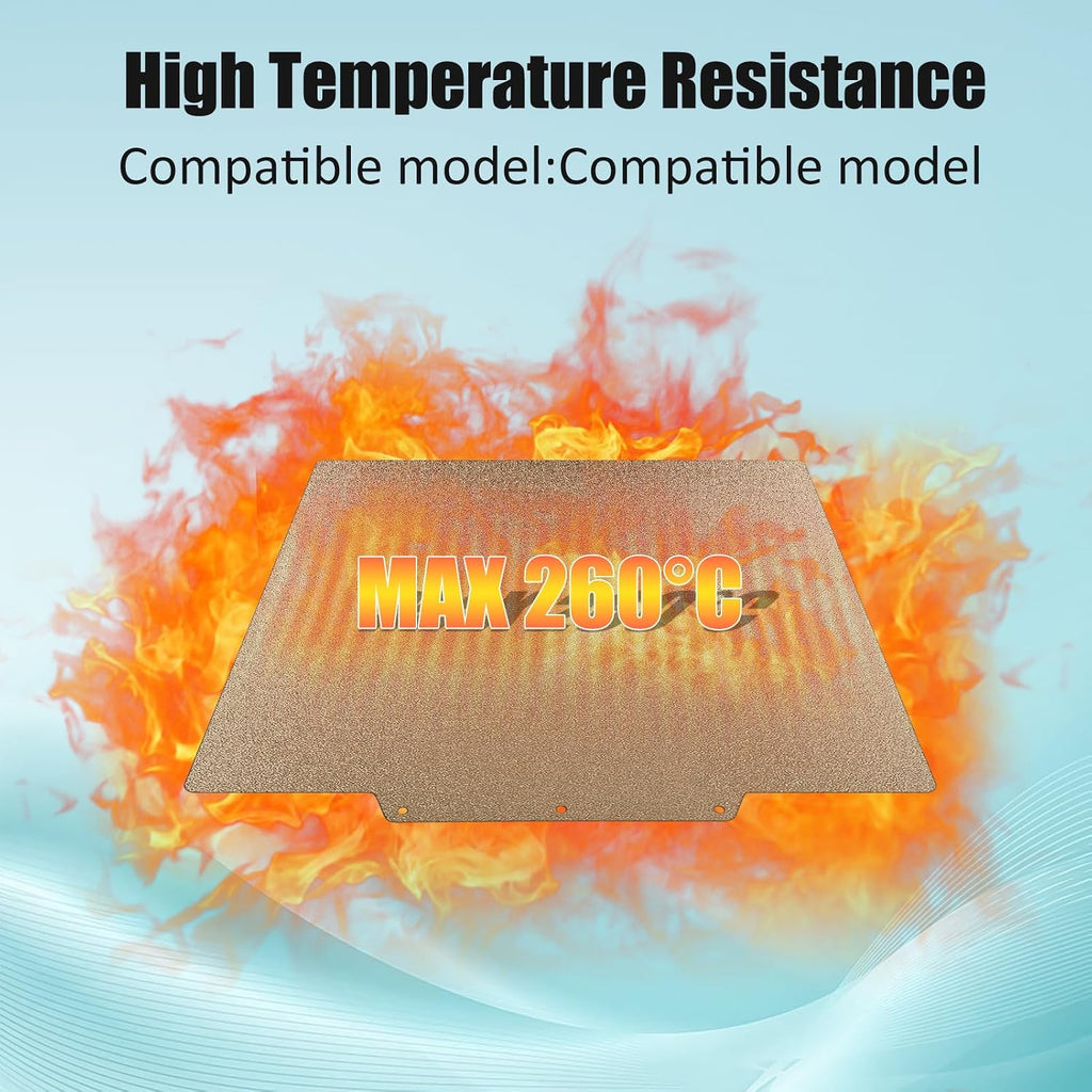 Double Sided AD5M Textured PEI Build Plate, 235 * 235mm | Flexible PEI Spring Steel Sheet, 3D Print Bed Removable