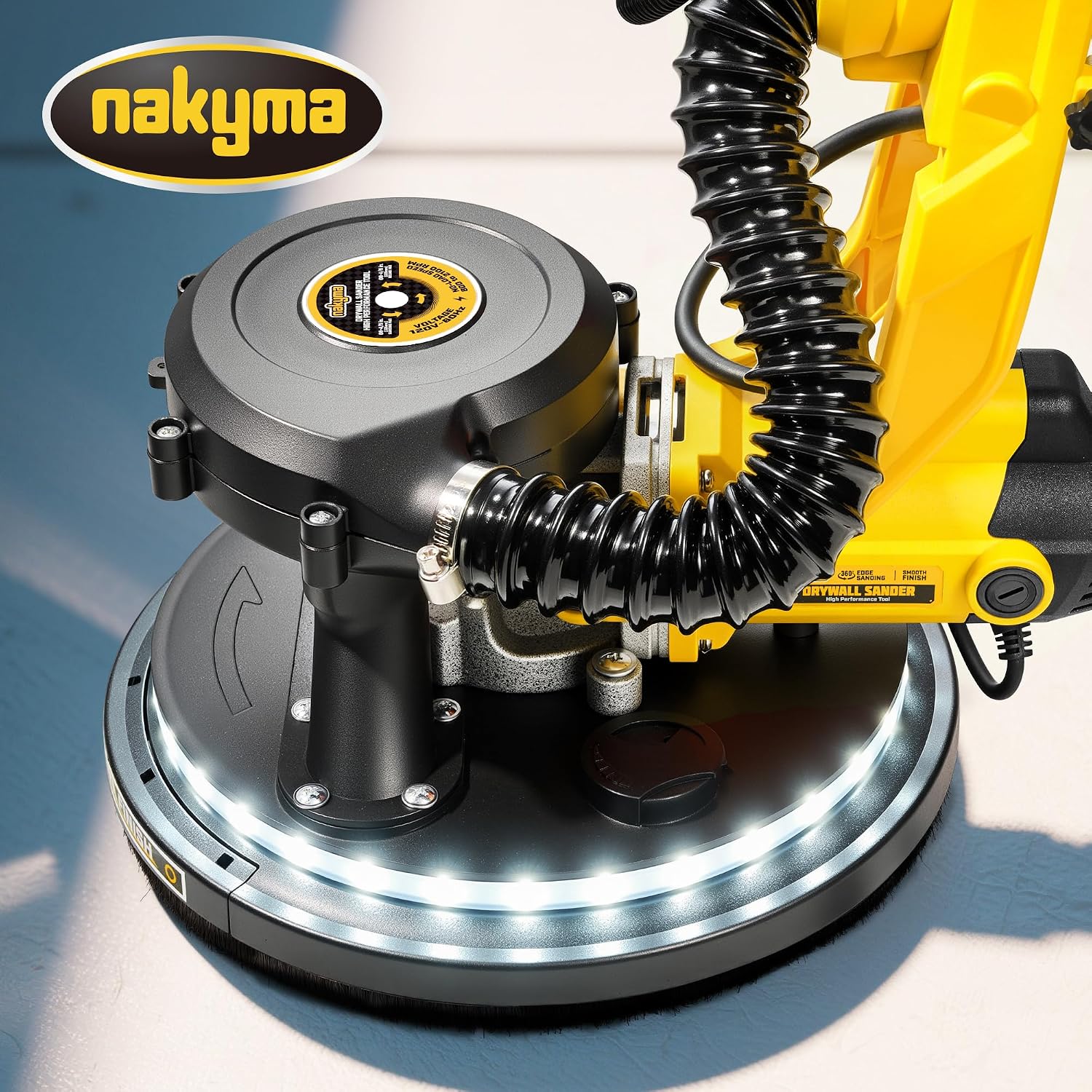 Drywall Sander, 950W 8.5A Electric Drywall Sander with Vacuum Dust Collector, 9 Variable Speed 800-2100RPM, Foldable