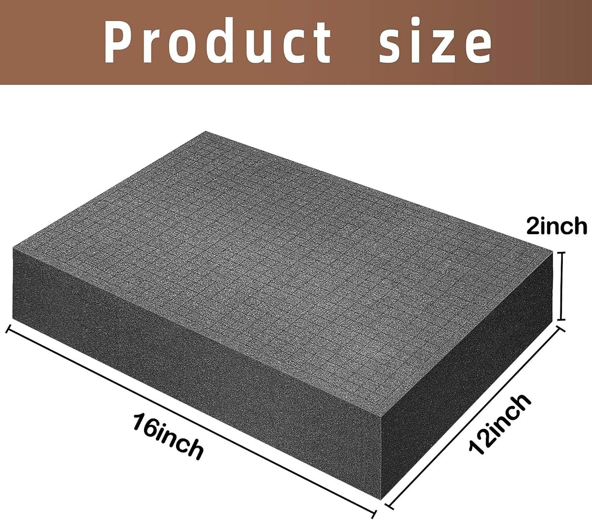 4 Pcs Pick Apart Foam Insert, 16'' x 12'' x 2'' Pre Cube Sheet Foams