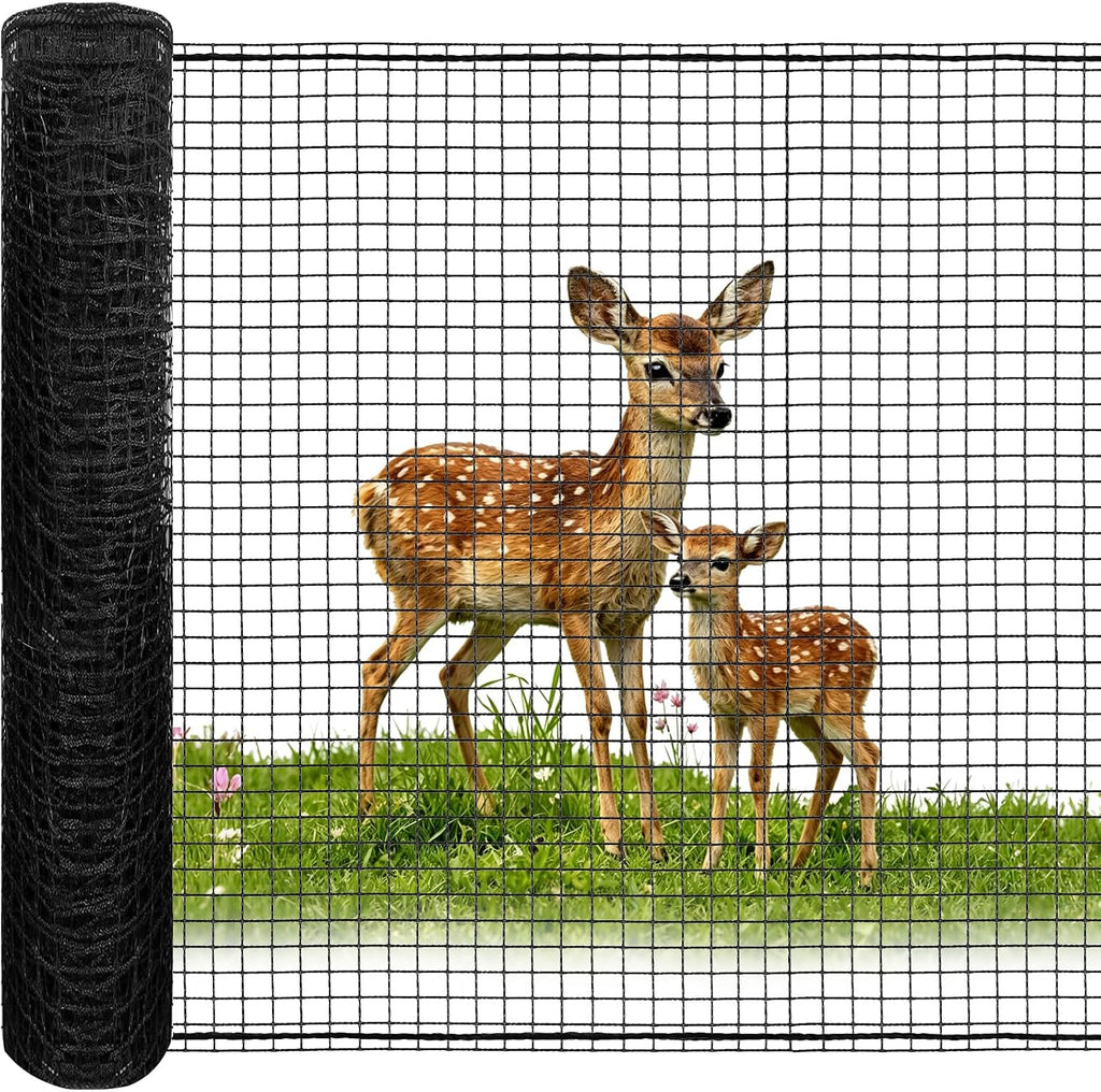 4x75FT Deer Fence Netting for Garden, 55GSM Plastic Mesh Temporary Fence