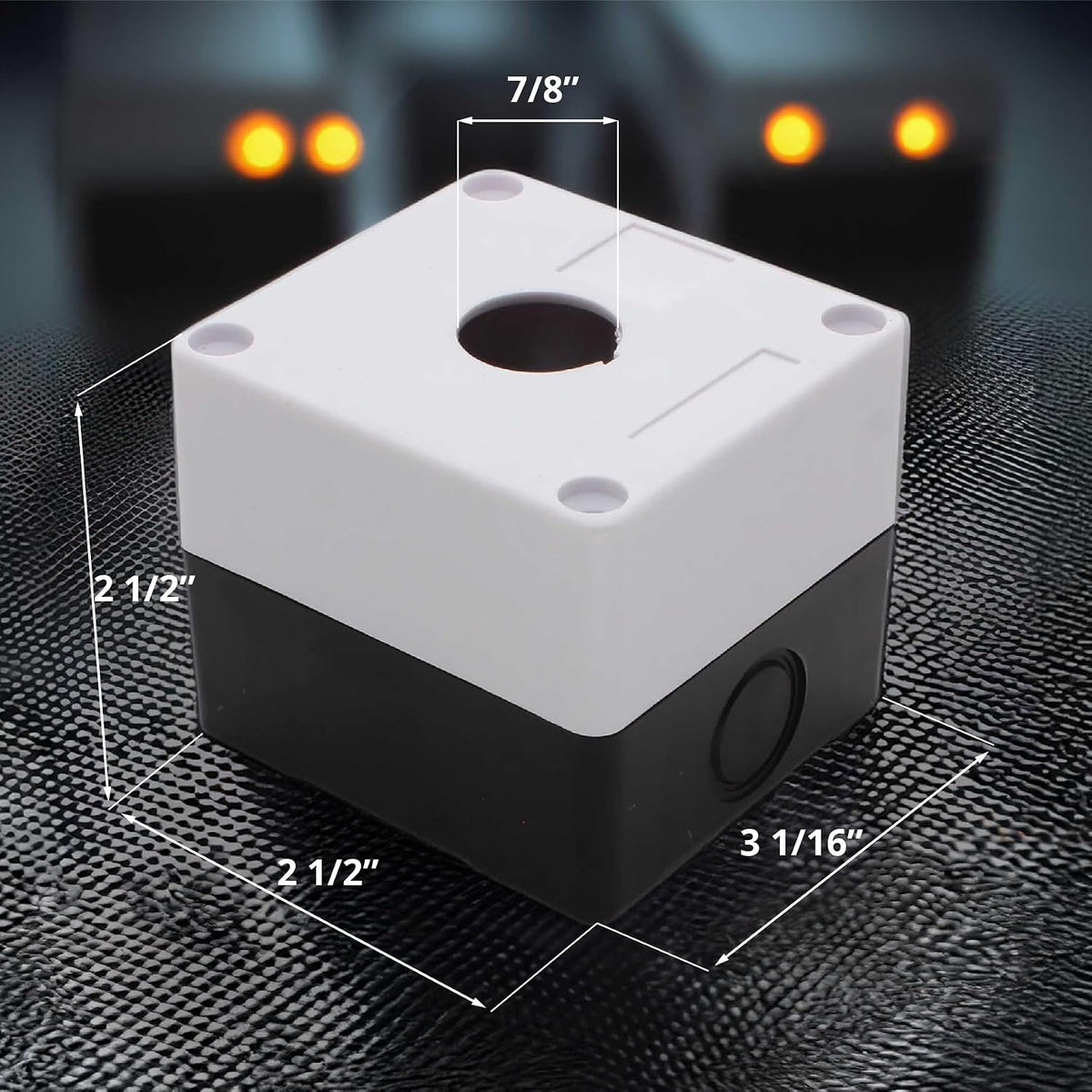 22mm Push Button Control Station Box, Single Hole Enclosure 2 Pack