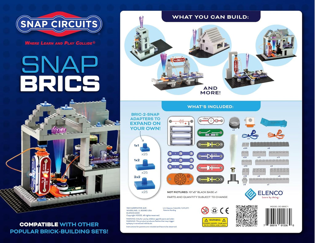 BRIC: Structures | Brick & Electronics Exploration Kit | Over 20 Stem & Brick Projects | Full Color Project Manual |