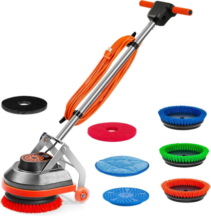 Commercial Floor Scrubber Machine, Heavy Duty Orbital Floor Cleaner, Multi-Functional Floor Buffer Polisher Machine